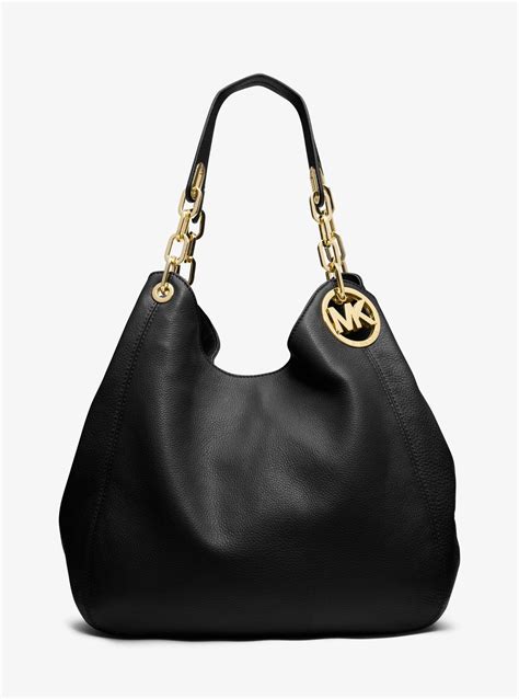 fulton leather shoulder bag michael kors|Michael Kors large shoulder tote.